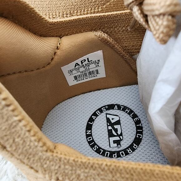 NEW APL Athletic Propulsions Lab Men's Techloom Breeze Tan Sneakers - Picture 13 of 16